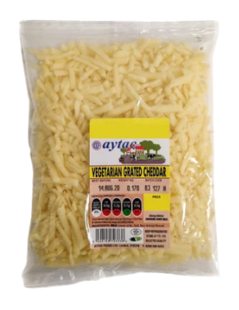 Grated Vegetarian Cheddar 5 x 170g Aytac