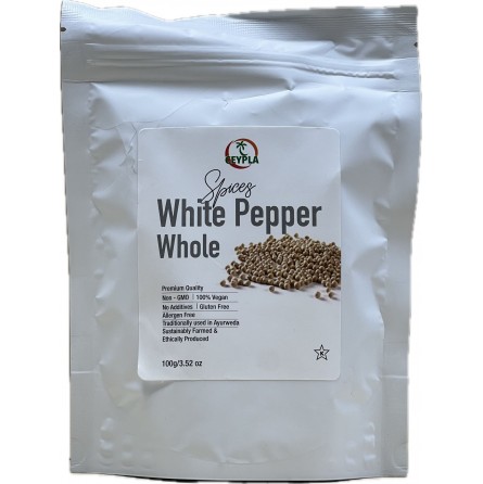 [90011] White Pepper Whole 12 x 100g Ceypla