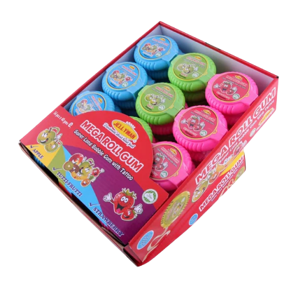 [11605] Mega Roll Gum Jellyman 36 x 40g contains e120