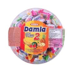[£1.33 each - 11321] Assorted Sweets New 2 Flavours 12 x 250g Damla - HALF CASE