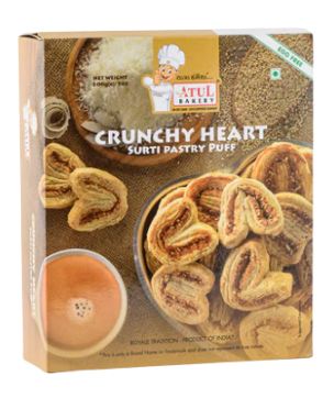 [CHRT200] OUT OF DATE APRIL 2024 Crunchy Heart - 200g - Atul Bakery (24 x 200g) (50p each)