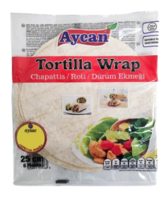 [NO SKU] Tortilla 25cm 15 x 6pcs Aycan