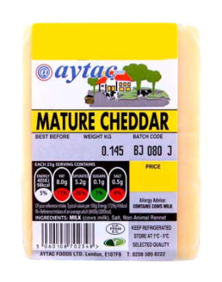 [NO SKU] Mature Village Cheddar 8 x 145g Aytac